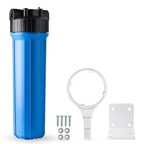 iSpring HB28B 20 Zoll Wasserfiltergehäuse für das ganze Haus, passend für 4,5 x 20 Zoll Kartusche, 1 Zoll Auslass/Einlass von iSpring