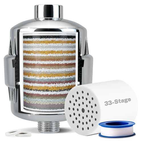 iSpring SF2S 33 Stufen Duschfilter, Kalkfilter Dusche mit Austauschbarer Filterpatrone, zur Entfernung von Fluorid und Chlor, verbessert Haut, weicheres Haar und stärkere Nägel, Chrom iSpring SF2S 33 Stufen Duschfilter, Kalkfilter Dusche mit Austauschbarer Filterpatrone, zur Entfernung von Fluorid und Chlor, verbessert Haut, weicheres Haar und stärkere Nägel, Chrom von iSpring