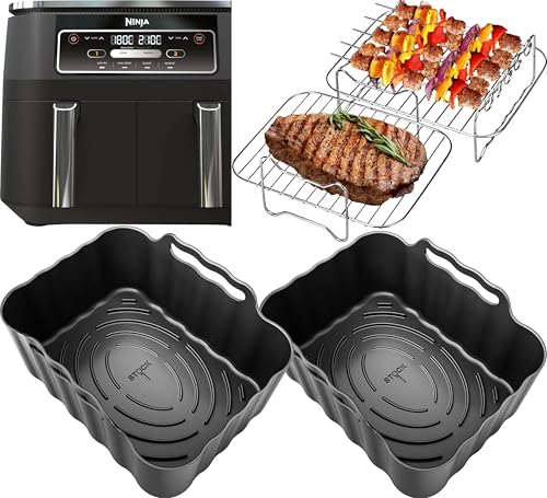 Premium Ninja AF200UK Zubehör, Silikoneinlagen und 304 Edelstahl-Racks + Spieße, antihaftbeschichtet, spülmaschinenfest, 10 Stück, 7,6 l wiederverwendbare Luftfritteusen-Einsätze und -Gestelle iStock Premium Ninja AF200UK Zubehör, Silikoneinlagen und 304 Edelstahl-Racks + Spieße, antihaftbeschichtet, spülmaschinenfest, 10 Stück, 7,6 l wiederverwendbare Luftfritteusen-Einsätze und -Gestelle iStock von iStock Ltd