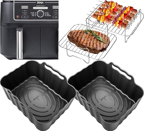 Premium Ninja AF400UK Zubehör | Silikoneinlagen & Gestelle aus 304 Edelstahl + Spieße | antihaftbeschichtet, spülmaschinenfest | 10 Stück 9,5 l wiederverwendbare Luftfritteusen-Einsätze und -Gestelle Premium Ninja AF400UK Zubehör | Silikoneinlagen & Gestelle aus 304 Edelstahl + Spieße | antihaftbeschichtet, spülmaschinenfest | 10 Stück 9,5 l wiederverwendbare Luftfritteusen-Einsätze und -Gestelle von iStock Ltd