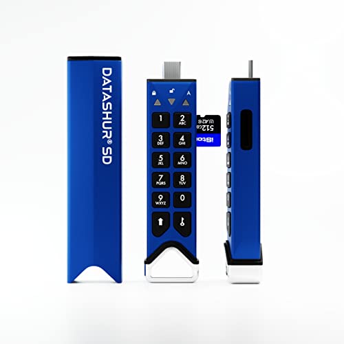 2 Pack iStorage datAshur SD 32GB verschlüsselte USB-Flash-Laufwerke mit herausnehmbaren iStorage microSD-Karten | Enthält eine KOSTENLOSE KeyWriter-Lizenz und einen Adapter vom Typ C-A von iStorage