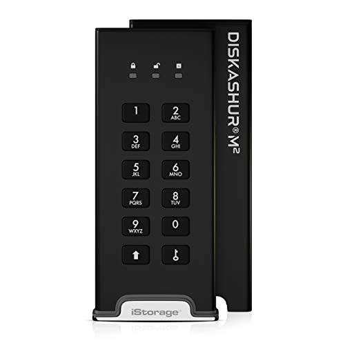 iStorage diskAshur M2 2TB - PIN-authentifizierte, hardwareverschlüsselte USB 3.2 Portable SSD - Ultraschnell - FIPS-konform - Robust und tragbar von iStorage