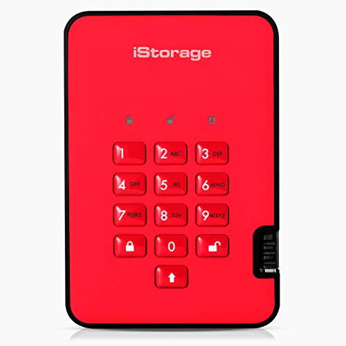 iStorage diskAshur2 HDD 5TB Rot - Sichere tragbare Festplatte - Passwortgeschützt - Staub- und wasserdicht - Hardware-Verschlüsselung iStorage diskAshur2 HDD 5TB Rot - Sichere tragbare Festplatte - Passwortgeschützt - Staub- und wasserdicht - Hardware-Verschlüsselung von iStorage