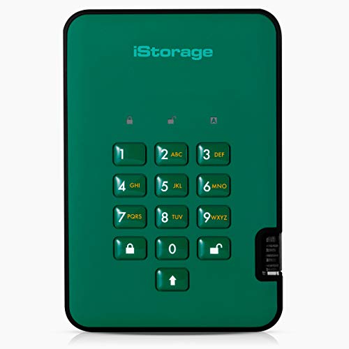 iStorage diskAshur2 SSD 256GB Grün - Sicheres tragbares Solid-State-Laufwerk - Passwortgeschützt - Staub- und wasserdicht - Hardware-Verschlüsselung iStorage diskAshur2 SSD 256GB Grün - Sicheres tragbares Solid-State-Laufwerk - Passwortgeschützt - Staub- und wasserdicht - Hardware-Verschlüsselung von iStorage