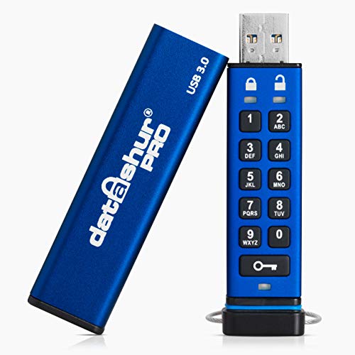 iStorage datAshur PRO 128 GB | Verschlüsselter USB-Speicherstick | Zertifiziert nach FIPS 140-2 Level 3 | Passwortgeschützt | Staub-/wasserbeständig von iStorage