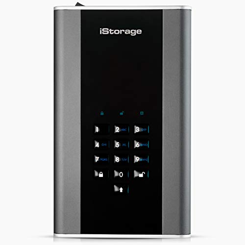 iStorage diskAshur DT2 256-Bit, 10 TB USB 3.1 FIPS Level 3-zertifizierte, sichere, verschlüsselte Desktop-Festplatte - IS-DT2-256-10000-C-X von iStorage