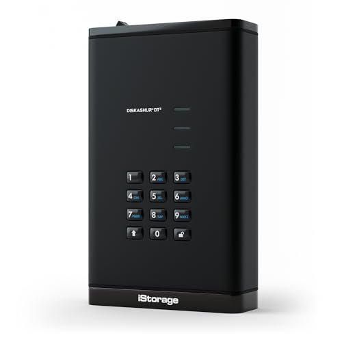 iStorage diskAshur DT3 256-Bit, 4 TB, FIPS Level 3 Zertifiziert, sichere verschlüsselte Desktop-Festplatte, passwortgeschützt von iStorage