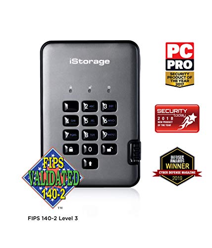 iStorage diskAshur PRO2 SSD 128 GB Secure Solid State Drive FIPS Level 3 Password Protected Dust/Water-resistant. IS-DAP2-256-SSD-128-C-X iStorage diskAshur PRO2 SSD 128 GB Secure Solid State Drive FIPS Level 3 Password Protected Dust/Water-resistant. IS-DAP2-256-SSD-128-C-X von iStorage