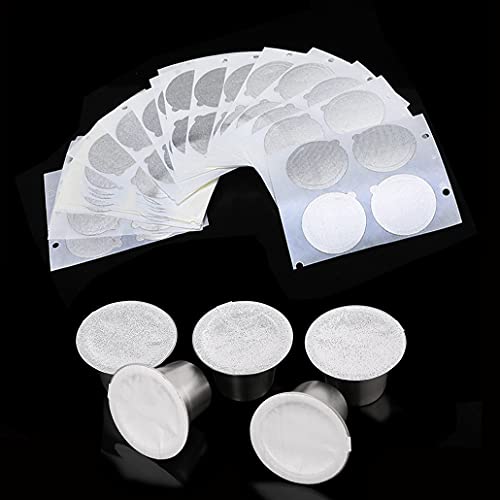 iSuperb 100 Stück Selbstklebende Kaffee-Aufkleber Aluminiumfolie Deckel Aufkleber Kaffeefoliendeckel für die Nachfüllung der Kaffeekapse Kompatibel Teil der Serie Kaffee Caspules 37 mm Weiß von iSuperb