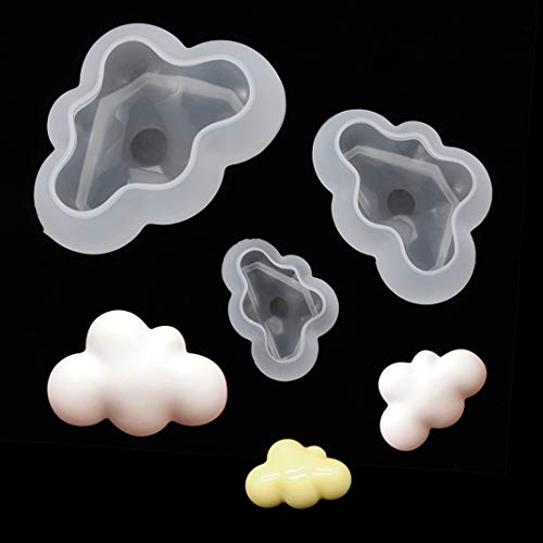 iSuperb 3 Stück 3D Silikonform Wolke Gießform für Schmuck, Fondant, Resin - DIY Handwerk Mold (3 Formen) von iSuperb