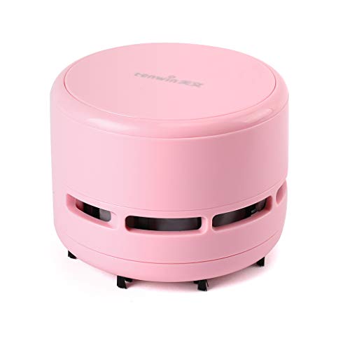 iSuperb Mini Staubsauger Tischstaubsauger Kabellos Klein Handstaubsauger Sweeper Staub Reiniger für Tisch, Zuhause, Büro, Auto/Desktop Vacuum Cleaner/Batterie Nicht Enthalten (Rosa) von iSuperb