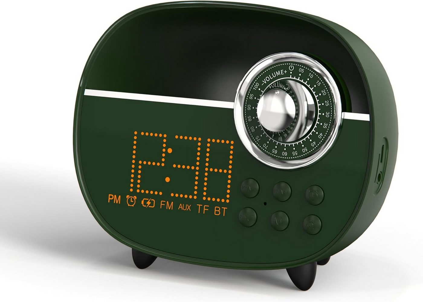 iTOMA Radiowecker Retro-Wecker Bluetooth UKW-Radio Nachtlicht Type-C Akku Grün Retro-Design, Bluetooth 5.1 UKW-Radio, Nachtlicht, AUX-Karten-Slot iTOMA Radiowecker Retro-Wecker Bluetooth UKW-Radio Nachtlicht Type-C Akku Grün Retro-Design, Bluetooth 5.1 UKW-Radio, Nachtlicht, AUX-Karten-Slot von iTOMA
