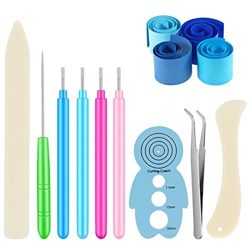 iTYOOS 9 Stücke Quilling Werkzeuge Set Papier Quilling Set Quilling Stifte Tool Papier Quilling Schlitz Stifte Werkzeug Set Handgefertigte Origami Nadel Zubehör für Anfänger, Kinder, Erwachsene von iTYOOS