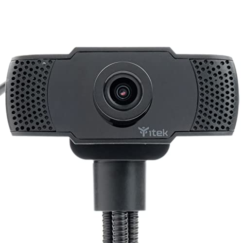 Itek Webcam mit Mikrofon W300 - Full HD, 30FPS, USB, inkl. Stativ, schwarz von iTek