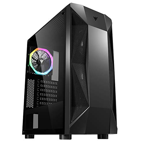 iTek Itek The Rock EVO Gaming Middle Tower, USB3, 12cm ARGB Fan, Side Panel Temp Glass Case The Rock EVO von iTek
