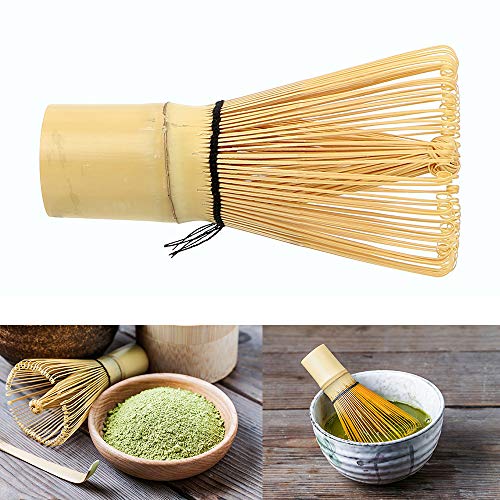 iTimo Matcha Pinsel, Grüner Tee Puderwerkzeug, Japanisches Teegeschirr, 100 Fransen, Bambus, 10× 5,5 cm von iTimo