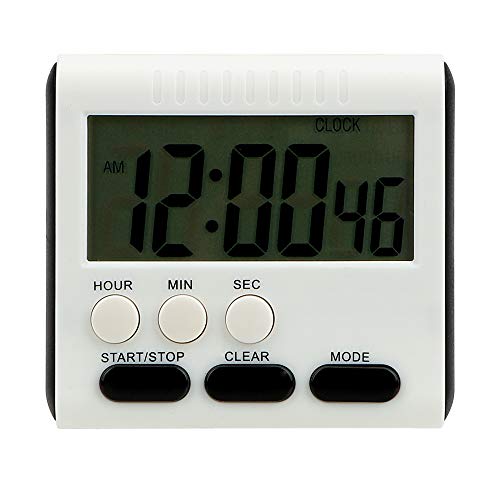 iTimo-Memory-Funktion Magnetischer Küchentimer, Digitale LCD-Timer, Countdown-Wecker, 12 Stunden Kochzeit (Schwarz) von iTimo