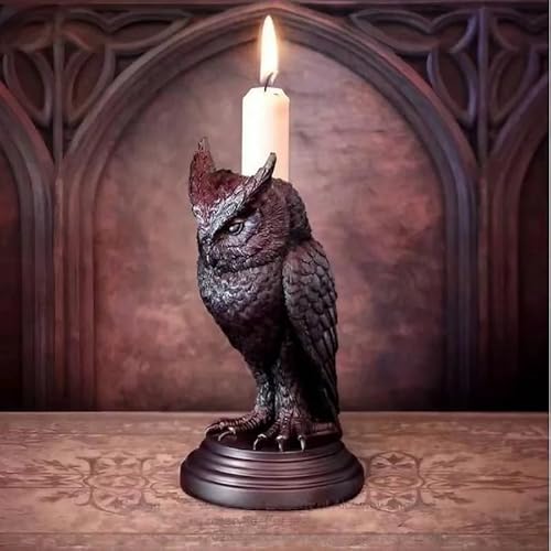 iToQ Halloween Gothic Eule Fledermaus Kerzenständer Schreibtisch Ornamente Harz Kerzenhalter Tierstatue Figuren einfach zu installieren iToQ Halloween Gothic Eule Fledermaus Kerzenständer Schreibtisch Ornamente Harz Kerzenhalter Tierstatue Figuren einfach zu installieren von iToQ