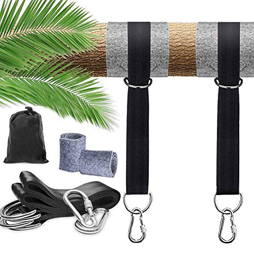 iToncs Hängematten Befestigung 1 Paar Schaukel Befestigung Swing Hanging Gurt Kit Aufhängeset Hängematte Hängesessel Wasserdicht 2 x 150CM Polyester Fiber Gurt mit 2 x Premium Karabiner von iToncs
