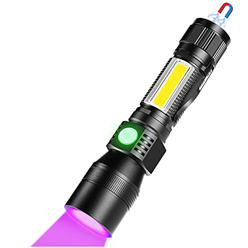 iToncs 3-in-1 UV-Taschenlampe mit Skorpion-Effekt [Weißlicht-Rotlicht & UV] Super helle wasserdichte LED-Taschenlampe mit 7 Modi für Haustier-Kleidung, Lebensmittelpilzerkennung, Camping, Nachtangeln von iToncs