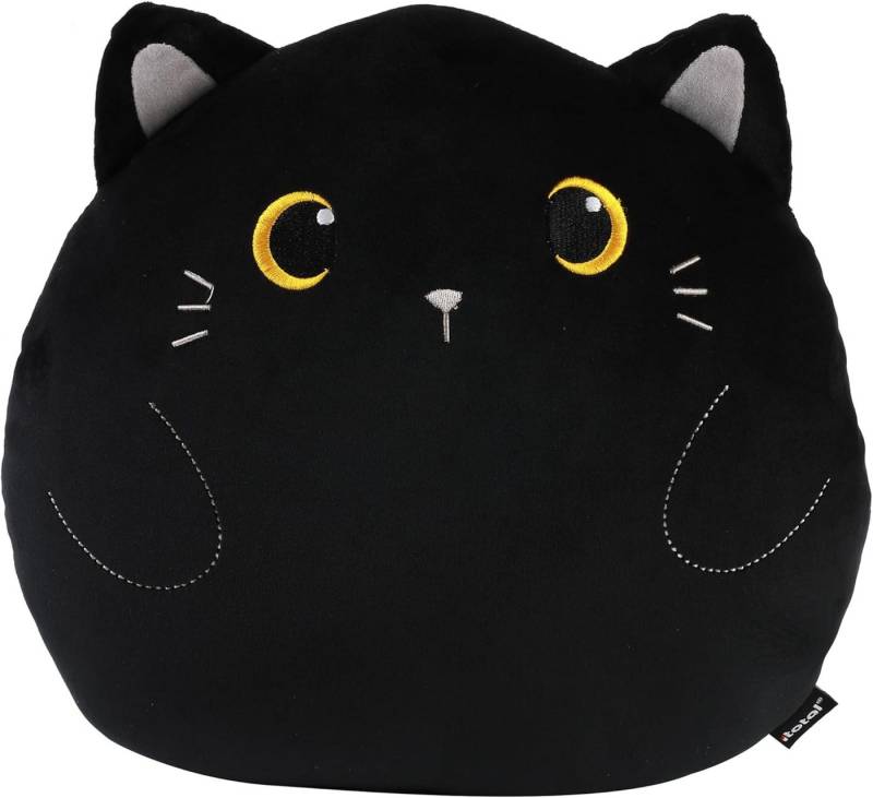 I-TOTAL Dekokissen I-TOTAL ® Dekokissen für Kinder/Wohnzimmer Stoffkissen schwarze Katze von I-TOTAL