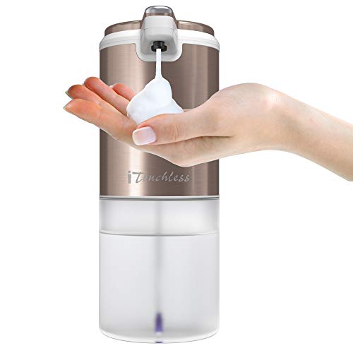 iTouchless Edelstahl Ultraclean 325.3 ml/325ml Sensor Schaumseifenspender Roségold, Rostfreie automatische berührungslose Pumpe, mischen Sie Ihre eigene Schaumseife, Toilette, Badezimmer, Küche, von iTouchless