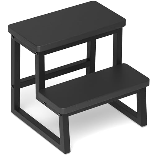 iTsst Tritthocker für Erwachsene und Kinder, robuster, zweistufiger Hocker mit 227 kg Kapazität für Küche, Badezimmer, Hochbetten, Holz- und Metallrahmen, rutschfeste Gummi-Pads von iTsst