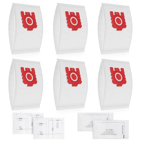 6 Stück Staubsaugerbeutel für Miele Hyclean Pure FJM Staubsauger Complete C1 Compact C1 C2 S24 S256i S290 S299 S300i S399 S500 S578 S700 S799 S4 S6 Series, mit 2 MotorFilter und 2 Abluftfilter 6 Stück Staubsaugerbeutel für Miele Hyclean Pure FJM Staubsauger Complete C1 Compact C1 C2 S24 S256i S290 S299 S300i S399 S500 S578 S700 S799 S4 S6 Series, mit 2 MotorFilter und 2 Abluftfilter von iVanzoll