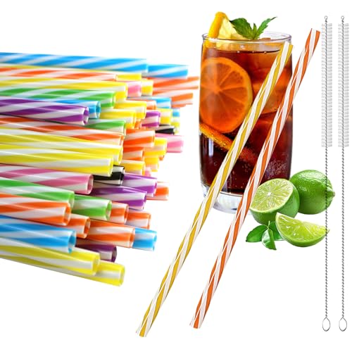 60 Stück wiederverwendbar Strohhalm, Spülmaschinengeeignet Strohhalme, Strohhalmen für Smoothies, Saft, Cocktail, Heißgetränk, 23CM Trinkhalme mit Reinigungsbürste 60 Stück wiederverwendbar Strohhalm, Spülmaschinengeeignet Strohhalme, Strohhalmen für Smoothies, Saft, Cocktail, Heißgetränk, 23CM Trinkhalme mit Reinigungsbürste von iVokfat
