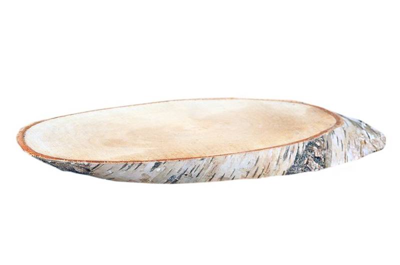 Birkenholzscheiben oval 100% Natur 35-38 cm ø von iWerk