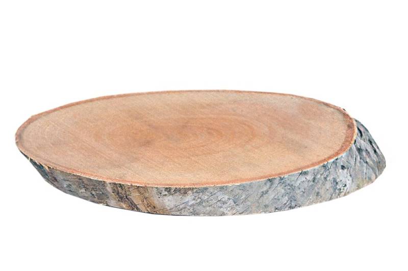 Birkenholzscheiben oval 100% Natur 35-38 cm ø von iWerk