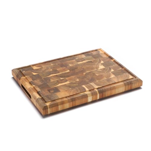 iWerk® – Küchenblock aus Hirnholz 34 × 24,5 cm | Hochwertiges Massivholz | Metzgerblock aus nachhaltigem Akazienholz | Geölte Schneidebretter aus Holz für Küche & Gastro entdecken von iWerk