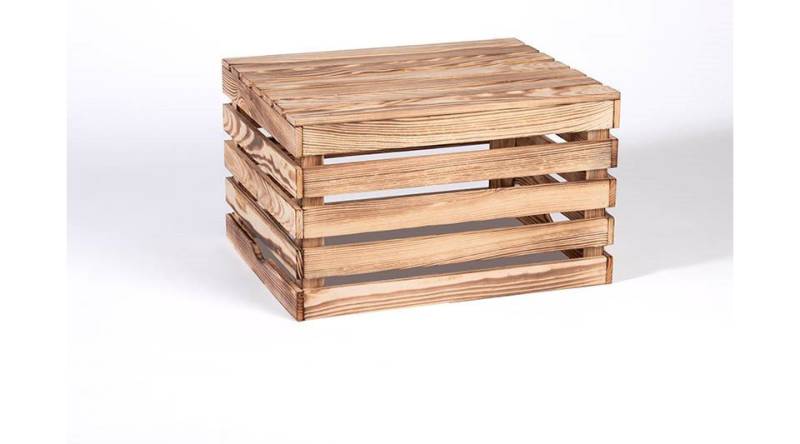 iWerk Aufbewahrungsbox iWerk Holzkiste Geflammt M 50 x 40 x 30 cm von iWerk