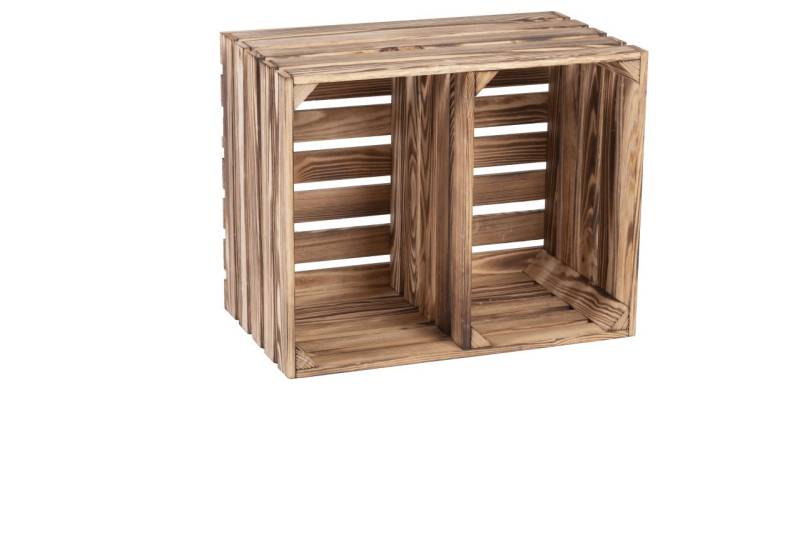 iWerk Aufbewahrungsbox iWerk Holzkiste Geflammt mit Mittelbrett 50 x 40 x von iWerk