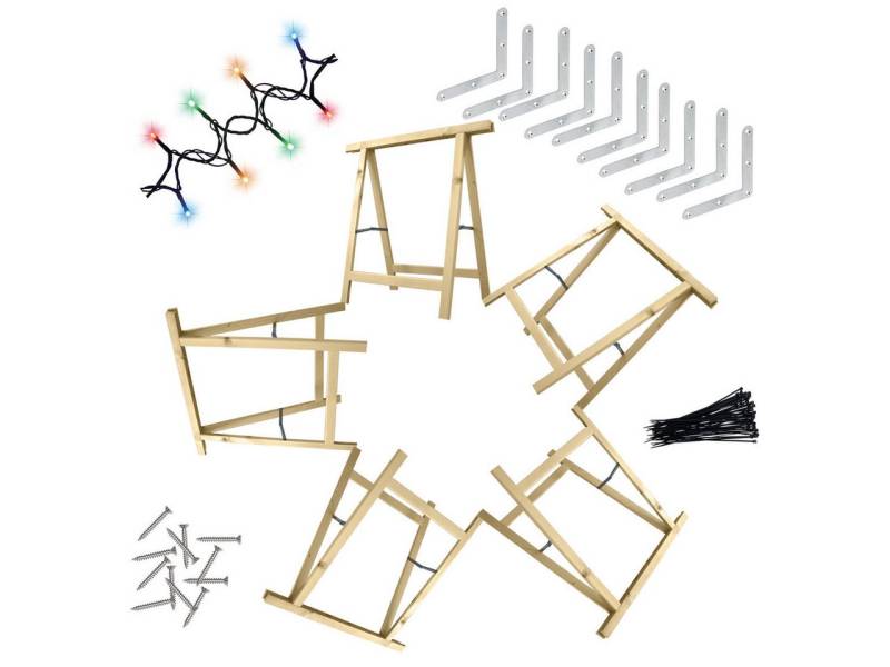 iWerk Dekostern Holzklappbock Weihnachtsstern Selbstbauset von iWerk