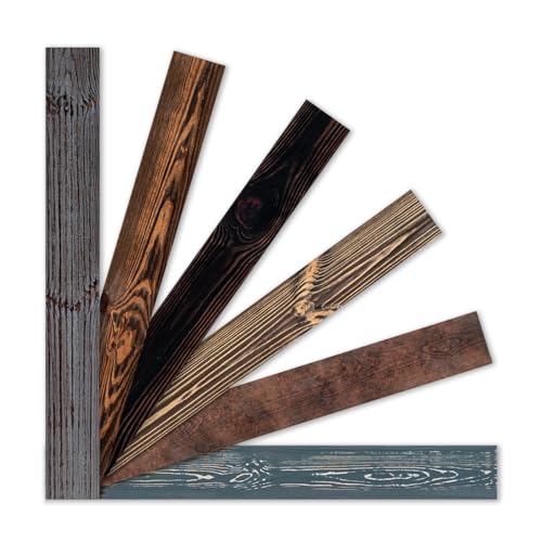 iWerk® – Musterpaket „Dunkle Töne“ | Moderne Echtholzpaneele zum Kleben | Wandpaneele als Holzproben – zum Ausprobieren für Zuhause von iWerk