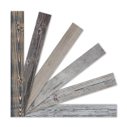 iWerk® – Musterpaket „Grautöne“ | Moderne Echtholzpaneele zum Kleben | Wandpaneele als Holzproben – zum Ausprobieren für Zuhause von iWerk
