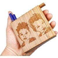 Benutzerdefinierte Bulnesia Holz 10 X Zigarettenetui Mit Gravur Porträts, Ausgehöhlten Verawood Cnc Schiebe-Deckel, Magnet-Verschlüsse von iWoodShop