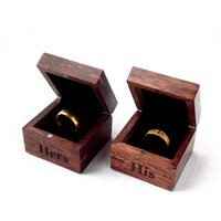 Benutzerdefinierte Ein Paar Schwarz Walnuss-Holz Trauringe-Boxen Mit Personalisiert Sein Und Ihr Text-Laser Gravur von iWoodShop
