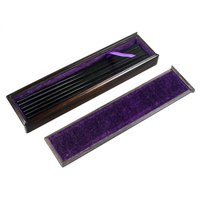 Custom 11" Premium Ebenholz Stäbchen Organizer Box Mit Schiebe Top Und Samt Futter, Tragetasche, Geschenk Set von iWoodShop