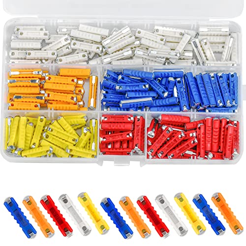 iYInJuan 200pcs Torpedosicherungen Auto Torpedo Sicherungen Set mit Plastikbox Torpedosicherung 5A 8A 10A 16A 25A für Oldtimer iYInJuan 200pcs Torpedosicherungen Auto Torpedo Sicherungen Set mit Plastikbox Torpedosicherung 5A 8A 10A 16A 25A für Oldtimer von iYInJuan