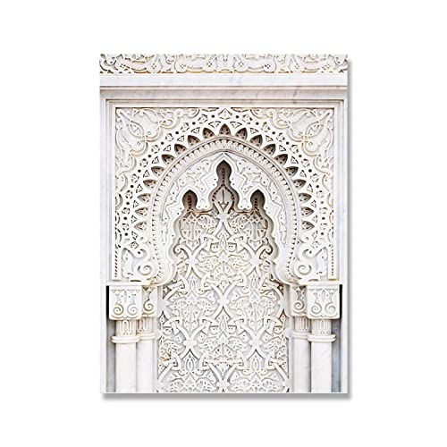 Moderne marokkanische Posterdruck Marrakesch Tür Reise Wand Bilder Boho Orientalische Leinwand Bild Bilder für Wohnzimmer Wohnkultur 50x70cm ungerahmt von iYoucase