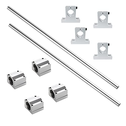 iYueMps 2 Stück 200mm Linearwelle 8mm Durchmesser Linearführung Set Horizontale Präzisionswelle Linearschiene mit Linearkugellager Wellen halterung Vertikaler für 3D Drucker CNC DIY von iYueMps