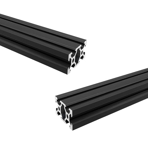 iYueMps 600mm 2040 Aluprofil 20x40 aluminium profil Extrusions v-slot Schwarz Europäischer Standard Eloxierte Linearschiene Aluminium Profil für DIY 3D-Drucker und CNC-Maschine - 2 Stück iYueMps 600mm 2040 Aluprofil 20x40 aluminium profil Extrusions v-slot Schwarz Europäischer Standard Eloxierte Linearschiene Aluminium Profil für DIY 3D-Drucker und CNC-Maschine - 2 Stück von iYueMps