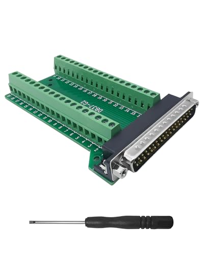 iYueMps DB37 Terminal Adapter 37-polig Stecker Breakout Adapter D-SUB RS-232 Seriell Auf 37 Pin Lötfreies Klemmenblock Signalmodul von iYueMps