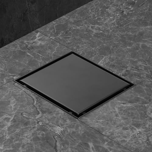 iYueMps Duschrinne Quadrat 15 x 15cm Edelstahl Bodenablauf 2-in-1 doppelseitig, Flieseneinsatz Ablaufrinne,schnelle Entwässerung, mit Geruchsstopp und Haarfilter-Schwarz iYueMps Duschrinne Quadrat 15 x 15cm Edelstahl Bodenablauf 2-in-1 doppelseitig, Flieseneinsatz Ablaufrinne,schnelle Entwässerung, mit Geruchsstopp und Haarfilter-Schwarz von iYueMps