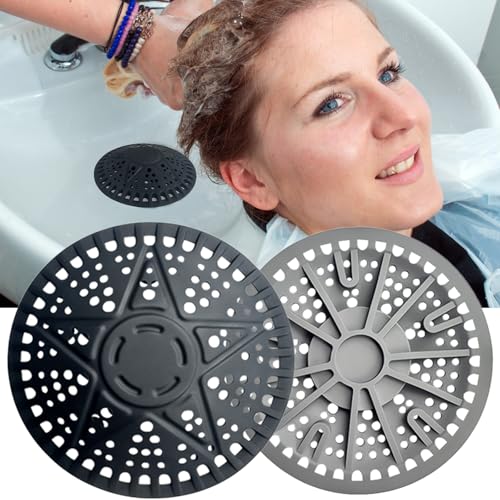 iAnomla 2 Stück Silikon Abflusssieb Haarsieb Dusche, Duschablauf Haarsieb Haarstopper Haarfänger Dusche, 5.5in Küche Badewanne Waschbecken Abflusssieb Spülbecken Sieb Schwarz+Grau iAnomla 2 Stück Silikon Abflusssieb Haarsieb Dusche, Duschablauf Haarsieb Haarstopper Haarfänger Dusche, 5.5in Küche Badewanne Waschbecken Abflusssieb Spülbecken Sieb Schwarz+Grau von ianomla