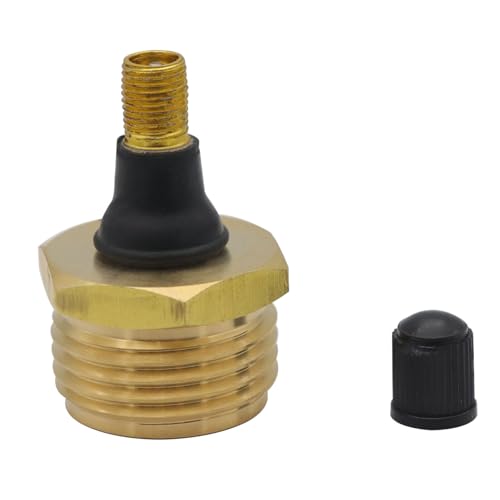 iaoskqwu RV Winterize Reifenfüllventil Adapter für Reiseanhänger Reifenfüllventil auf 3/4 Zoll GHT Messing Ausblasstopfen für Wohnmobile von iaoskqwu