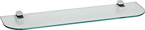 ib style® Glasregal 6mm |inkl. Befestigungsclip CUCALE Weiß| 8 Größen| 2 Dekore | Klar | 60 x 15 cm von ib style