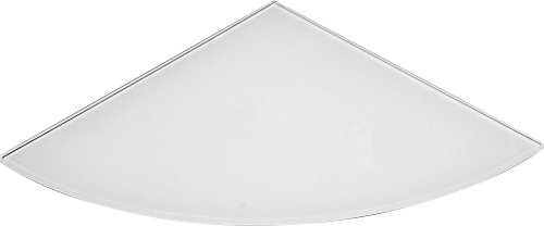 ib style® Glasregal | Eckregal | Viertelkreis |inkl. Befestigungsclip CUCALE Weiß| 3 Dekore | 8mm - 25x 25 cm - Weiß von ib style